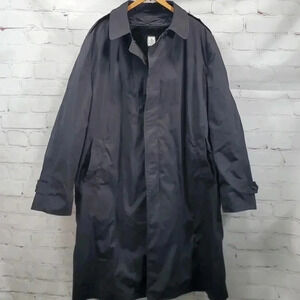 Military All Weather Trench Coat Removable Sherpa Liner Blue 3346